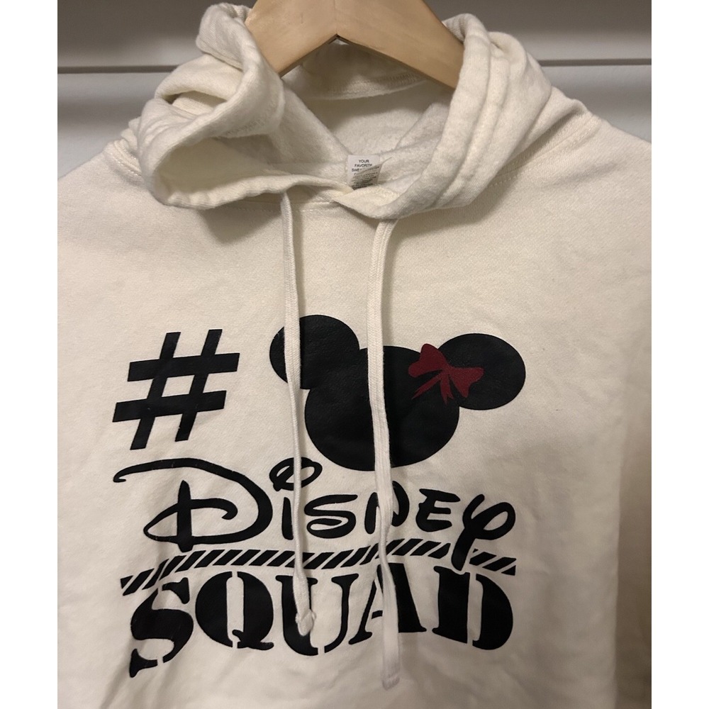 Disney Squad Women's S Crop Top Hoodie Minnie family Vacation Sweatshirt Collect